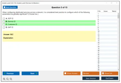 Alcatel-Lucent 4A0-104 Alcatel-Lucent Services Architecture Practice test exam simulator test engine exam Prep practice test questions answers Image 5