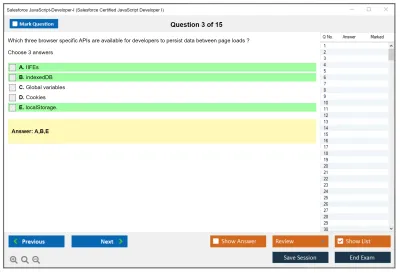 Salesforce JavaScript-Developer-I Salesforce Certified JavaScript Developer I Practice test exam simulator test engine exam Prep practice test questions answers Image 3