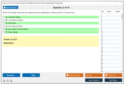 Oracle 1z0-1081-22 Oracle Financial Consolidation and Close 2022 Implementation Professional Practice test exam simulator test engine exam Prep practice test questions answers Image 2