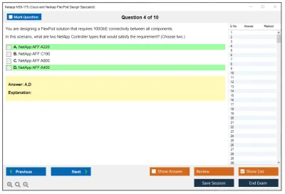Netapp NS0-175 Cisco and NetApp FlexPod Design Specialist Practice test exam simulator test engine exam Prep practice test questions answers Image 4