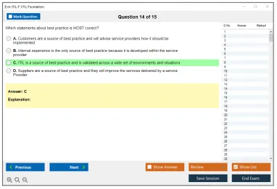 Exin ITIL-F ITIL® Foundation Practice test exam simulator test engine exam Prep practice test questions answers Image 14