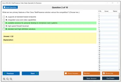 Cisco 650-292 TelePresence Video Sales Specialist for Express Practice test exam simulator test engine exam Prep practice test questions answers Image 2