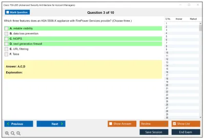 Cisco 700-265 Advanced Security Architecture for Account Managers Practice test exam simulator test engine exam Prep practice test questions answers Image 3
