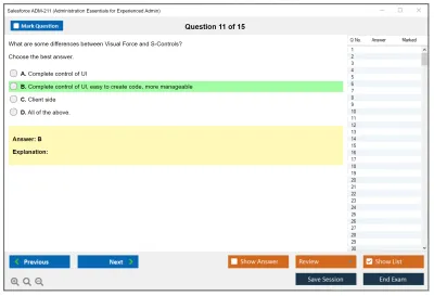 Salesforce ADM-211 Administration Essentials for Experienced Admin Practice test exam simulator test engine exam Prep practice test questions answers Image 11