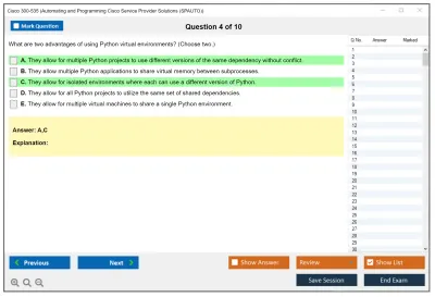 Cisco 300-535 Automating and Programming Cisco Service Provider Solutions (300-535 SPAUTO) Practice test exam simulator test engine exam Prep practice test questions answers Image 4
