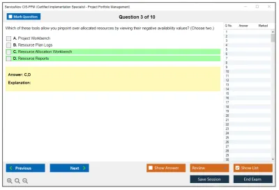 ServiceNow CIS-PPM Certified Implementation Specialist - Project Portfolio Management (PPM) Practice test exam simulator test engine exam Prep practice test questions answers Image 3