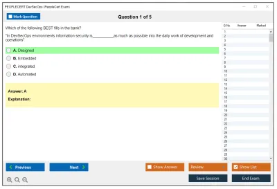 PEOPLECERT DevSecOps PeopleCert DevSecOps Exam Practice test exam simulator test engine exam Prep practice test questions answers Image 1