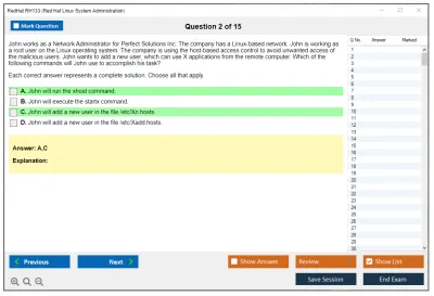 RedHat RH133 Red Hat Linux System Administration Practice test exam simulator test engine exam Prep practice test questions answers Image 2