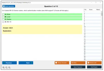 Huawei H12-211_V2.2 HCIA-Routing &amp; Switching V2.2 Practice test exam simulator test engine exam Prep practice test questions answers Image 5