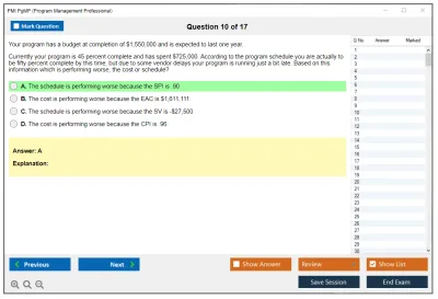 PMI PgMP Program Management Professional (PgMP) Practice test exam simulator test engine exam Prep practice test questions answers Image 10