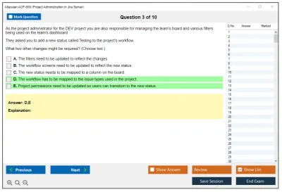 Atlassian ACP-600 Project Administration in Jira Server Practice test exam simulator test engine exam Prep practice test questions answers Image 3