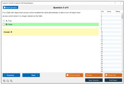 CyberArk CAU305 CyberArk CDE Recertification Practice test exam simulator test engine exam Prep practice test questions answers Image 5