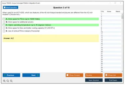 Avaya 75940X Avaya Converged Platform Integration Exam Practice test exam simulator test engine exam Prep practice test questions answers Image 3