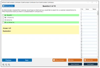 NetSuite SuiteFoundation-Certification SuiteFoundation Certification Exam SuiteFoundation Certification Practice test exam simulator test engine exam Prep practice test questions answers Image 3