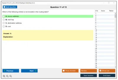 Huawei H12-211_V2.2 HCIA-Routing &amp; Switching V2.2 Practice test exam simulator test engine exam Prep practice test questions answers Image 11