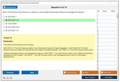 ISC2 CSSLP Certified Secure Software Lifecycle Professional Practice test exam simulator test engine exam Prep practice test questions answers Image 9