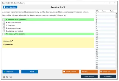 CompTIA CV1-003 CompTIA Cloud+ Practice test exam simulator test engine exam Prep practice test questions answers Image 2