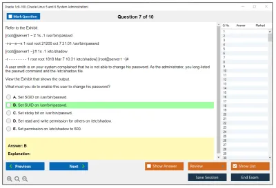 Oracle 1z0-100 Oracle Linux 5 and 6 System Administration Practice test exam simulator test engine exam Prep practice test questions answers Image 7