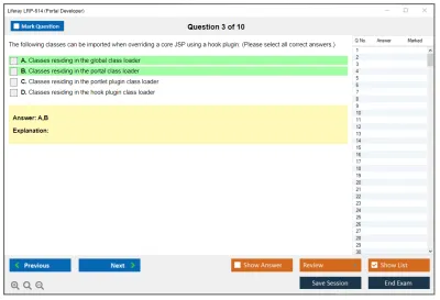 Liferay LRP-614 Portal Developer Practice test exam simulator test engine exam Prep practice test questions answers Image 3