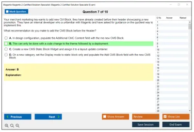 Magento Magento-2-Certified-Solution-Specialist Magento 2 Certified Solution Specialist Exam Practice test exam simulator test engine exam Prep practice test questions answers Image 7