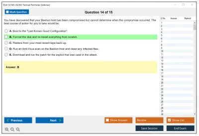 Exin SCNS SCNS Tactical Perimeter Defense Practice test exam simulator test engine exam Prep practice test questions answers Image 14