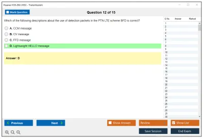 Huawei H35-260 HCSA-Field-Transmission & PTN V1.0 Practice test exam simulator test engine exam Prep practice test questions answers Image 12
