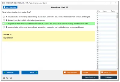 OMG OMG-OCUP-300 OMG-Certified UML Professional Advanced Exam Practice test exam simulator test engine exam Prep practice test questions answers Image 10