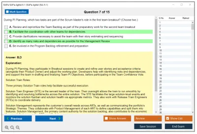 SAFe SAFe-Agilist-5.1 SAFe Agilist (SA) 5.1 Practice test exam simulator test engine exam Prep practice test questions answers Image 7