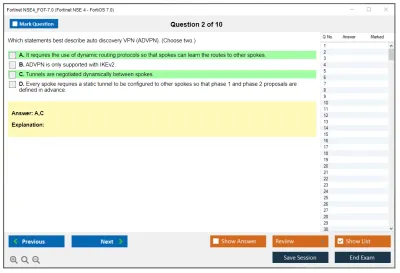 Fortinet NSE4_FGT-7.0 Fortinet NSE 4 - FortiOS 7.0 Practice test exam simulator test engine exam Prep practice test questions answers Image 2
