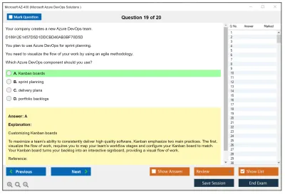 Microsoft AZ-400 Microsoft Azure DevOps Solutions Practice test exam simulator test engine exam Prep practice test questions answers Image 19