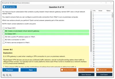 Microsoft AZ-103 Microsoft Azure Administrator Practice test exam simulator test engine exam Prep practice test questions answers Image 9