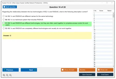 Huawei H12-321 Wlan-Cewa (Huawei Certified Network Professional - CEWA) Practice test exam simulator test engine exam Prep practice test questions answers Image 16