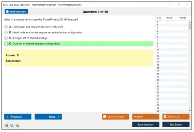 EMC DES-DD23 Specialist : Implementation Engineer - PowerProtect DD Exam Practice test exam simulator test engine exam Prep practice test questions answers Image 2