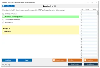 Checkpoint 156-115.80 Check Point Certified Security MasterR80 Practice test exam simulator test engine exam Prep practice test questions answers Image 5