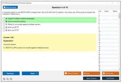 HP HPE0-S54 Designing HPE Server Solutions Practice test exam simulator test engine exam Prep practice test questions answers Image 4
