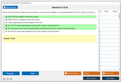Nokia 4A0-C01 Nokia NRS II Composite Exam Practice test exam simulator test engine exam Prep practice test questions answers Image 8