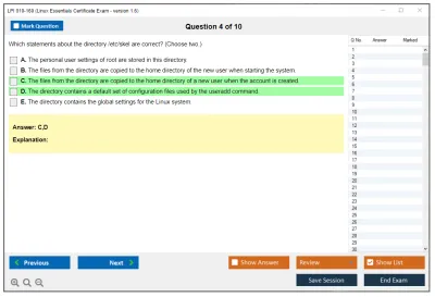LPI 010-160 Linux Essentials Certificate Exam - version 1.6 Practice test exam simulator test engine exam Prep practice test questions answers Image 4