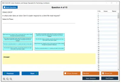EMC E20-555 Isilon Solutions and Design Specialist Exam for Technology Architects Practice test exam simulator test engine exam Prep practice test questions answers Image 4