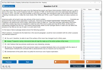 Test Prep CBEST-Section-2-Reading California Basic Educational Skills Test - Reading Practice test exam simulator test engine exam Prep practice test questions answers Image 5