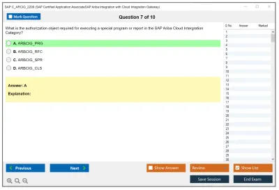 SAP C_ARCIG_2208 SAP Certified Application AssociateSAP Ariba Integration with Cloud Integration Gateway Practice test exam simulator test engine exam Prep practice test questions answers Image 7
