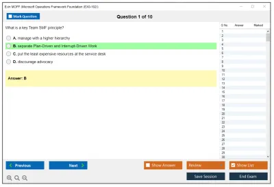 Exin MOFF Microsoft Operations Framework Foundation (EX0-102) Practice test exam simulator test engine exam Prep practice test questions answers Image 1