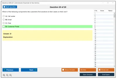 Salesforce ADM-201 Salesforce Certified Administrator Practice test exam simulator test engine exam Prep practice test questions answers Image 20