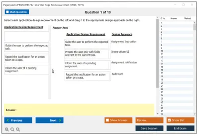 Pegasystems PEGACPBA73V1 Certified Pega Business Architect (CPBA) 73V1 Practice test exam simulator test engine exam Prep practice test questions answers Image 1