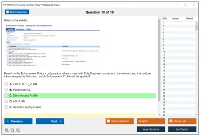 HP HPE6-A75 Aruba Certified Edge Professional Exam Practice test exam simulator test engine exam Prep practice test questions answers Image 10