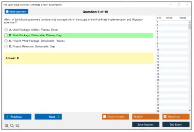 The Open Group OG0-021 ArchiMate 2 Part 1 Examination Practice test exam simulator test engine exam Prep practice test questions answers Image 6