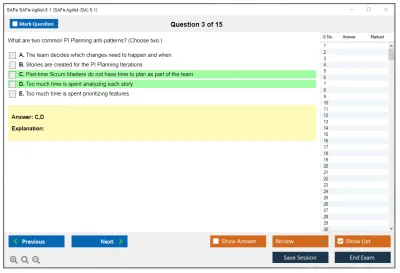 SAFe SAFe-Agilist-5.1 SAFe Agilist (SA) 5.1 Practice test exam simulator test engine exam Prep practice test questions answers Image 3
