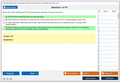 Informatica Data-Quality-10-Developer-Specialist Data Quality 10: Developer Specialist Exam Practice test exam simulator test engine exam Prep practice test questions answers Image 1