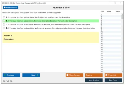 IBM C2010-595 IBM Maximo Asset Management V7.5 Fundamentals Practice test exam simulator test engine exam Prep practice test questions answers Image 8