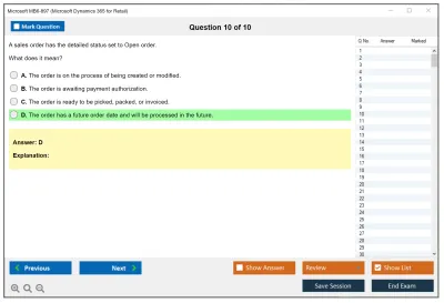 Microsoft MB6-897 Microsoft Dynamics 365 for Retail Practice test exam simulator test engine exam Prep practice test questions answers Image 10