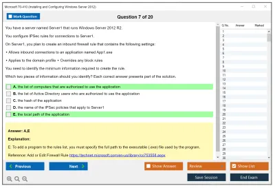 Microsoft 70-410 Installing and Configuring Windows Server 2012 Practice test exam simulator test engine exam Prep practice test questions answers Image 7